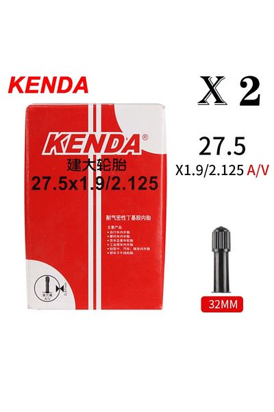 Kenda 27.5x1.9-2.125 AV32L 2PCS KENDA Bicycle Inner Tube 20/26/27.5/29/700c/23C Schrader Presta Butyl Rubb