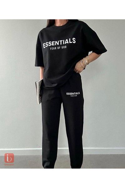 LUNAVISTA Letter Printed Summer Tracksuit Suit