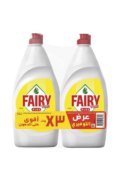 Fairy DISHWASH PLUS LEMON 2X800ML