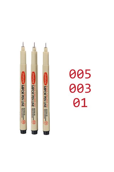 Choice 003.005.01 Art Manga Outlining Pen Pigment Liner Micron Pen Marker set Hook Line Needle Pen for Sket