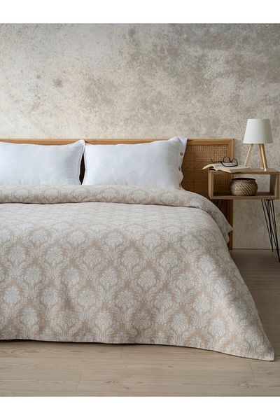 MYLASA HOME Quality Printed Single Pique Bedspread - Cotton, Single Pique 160X240 cm)