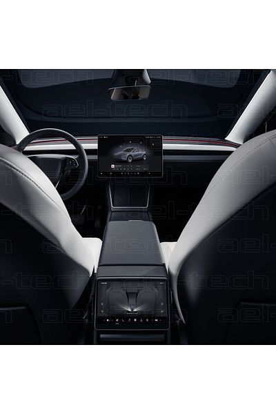 ael-tech Tesla Model Y Juniper 2025 15.4 Inch Navigation and Rear Passenger Screen Compatible Nano Protector Set of 2