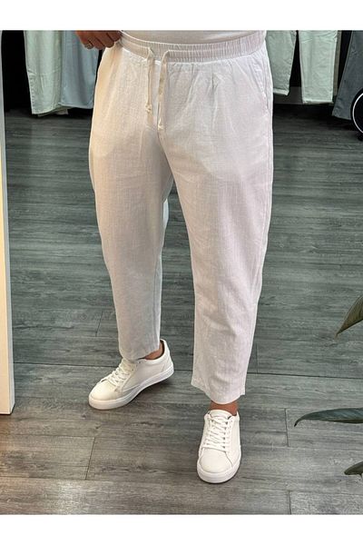 BYATA MENS STYLE Men's Boyfriend Linen Trousers