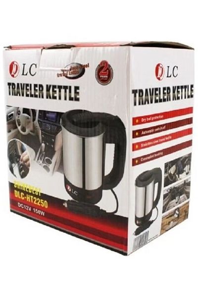 DLC Car Lighter Kettle 500 ml – 150 W 12V Travel Coffee & Tea Boiler (