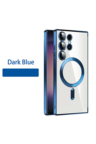 Choice غطاء شفاف مطلي بمغناطيس أزرق لهاتف S25 Ultra، متوافق مع هواتف S23 Fe و...