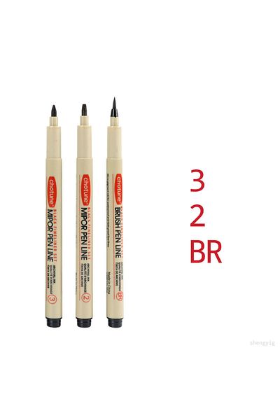 Choice 2.3.BR Art Manga Outlining Pen Pigment Liner Micron Pen Marker set Hook Line Needle Pen for Sketch S