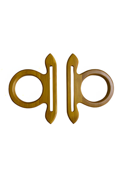 EleganTShoP مقبض حقيبة خشبي أنيق 12*18 سم AH1218