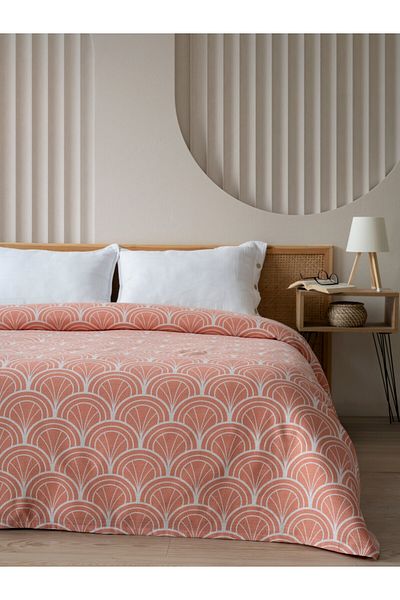 MYLASA HOME Quality Printed Double Pique Bedspread -Cotton,Summer Piques 200X240 cm