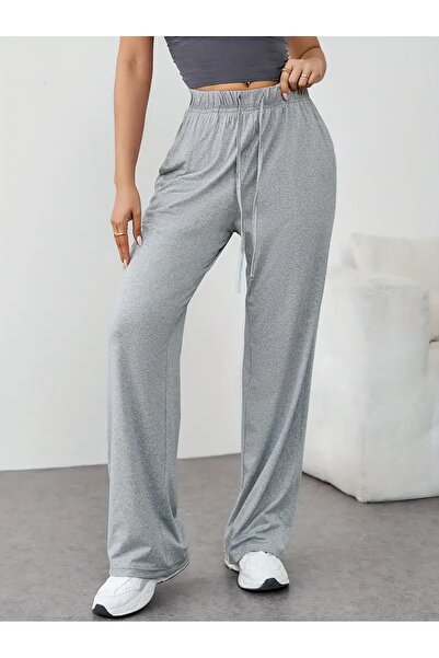 TONFİX LİFE GRİ Kadın Bol Paça Eşofman Altı Esnek Rahat Bol Kesim TONFİX