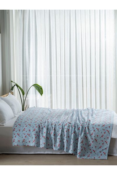 MYLASA HOME Quality Printed Double Pique Bedspread -Cotton,Summer Piques 200X240 cm