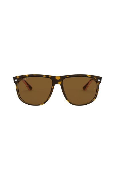 Ray-Ban Ray-Ban RB4147 710/57 – Unisex “Boyfriend” Sunglasses, Light Havana / Polarized Brown, 60mm