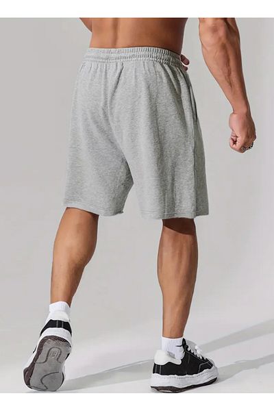 CANDERO Men's Gray Shorts Plus Size Oversized Sweatpants Sports Casual Wear Quality Stylish Appearance Yus