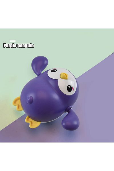 Choice Purple penguin Baby Bath Toys Kids Swimming Clockwork Dolls Play Water Fun Bathing Cute Funny Childr