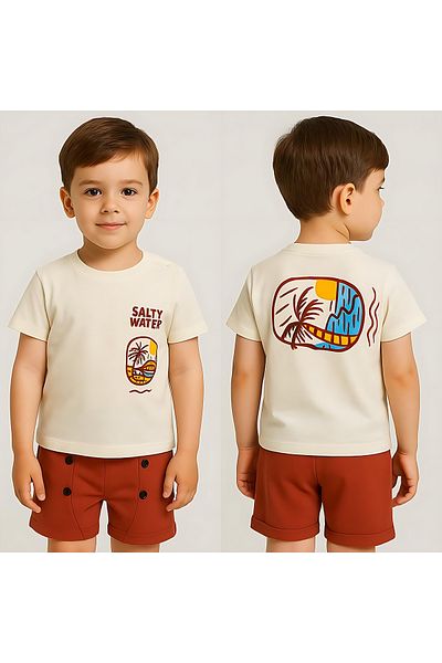 irkkids Boy's Comfortable Cotton Shorts Suit