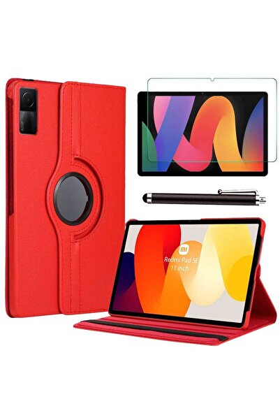 Smart Tech Xiaomi Redmi Pad SE 11 Uyumlu Tablet Kılıfı Cam Ekran Koruyucu Kalem Set