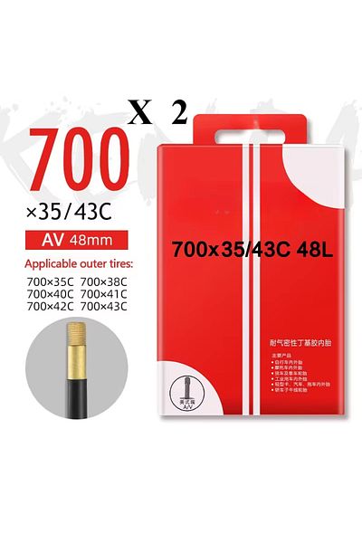 Kenda 35-43C-AV48L 2PCS KENDA Bicycle Inner Tube 20/26/27.5/29/700c/23C Schrader Presta Butyl Rubber MTB R