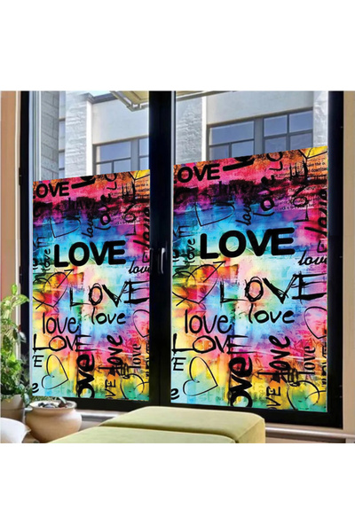 WINK FOL Folie de vitraliu din sticlă, autoadezivă, folie de sticlă mată cu m...