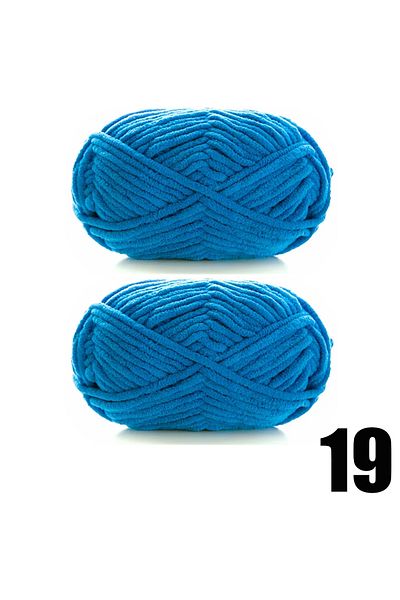 Choice 2pcs 19 2pcsX50g Thick Velvet Yarn Handmade DIY Knitting Yarn Wool Line Scarf Hat Soft Chenille Yarn