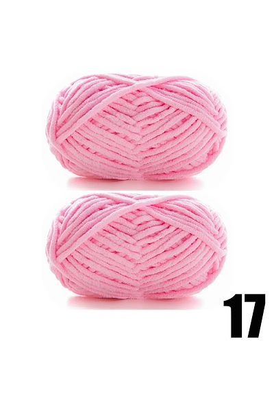 Choice 2pcs 17 2pcsX50g Thick Velvet Yarn Handmade DIY Knitting Yarn Wool Line Scarf Hat Soft Chenille Yarn