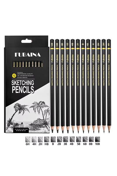 Choice FUBAINA Pencil 12 12Pcs Professional Drawing Sketching Pencil Set Art Pencils Graphite Shading Penci