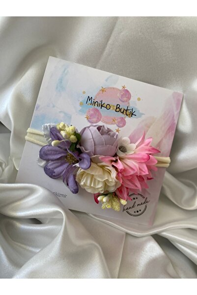 Miniko Butik Baby Girl Floral Headband, Floral Hairpin, Newborn Shooting/Birt...