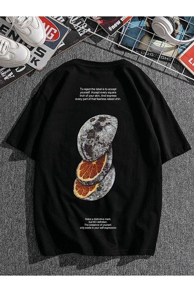 ACTIVE MODA -Men's Cotton Printed Focus and Win Tshirt Oversize Large Size