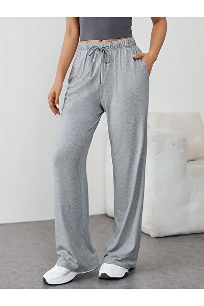 TONFİX LİFE GRİ Kadın Bol Paça Eşofman Altı Esnek Rahat Bol Kesim TONFİX