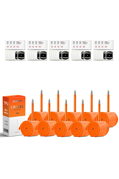 Choice صمام بريستا 65 مم 32-47C 10 قطع للحصى CYCLAMI أنبوب داخلي خفيف الوزن من مادة TPU للدراجات على الطرق 700Cx32-47