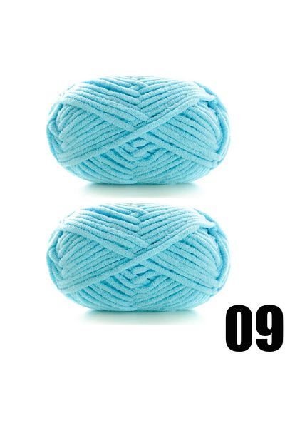 Choice 2pcs 09 2pcsX50g Thick Velvet Yarn Handmade DIY Knitting Yarn Wool Line Scarf Hat Soft Chenille Yarn