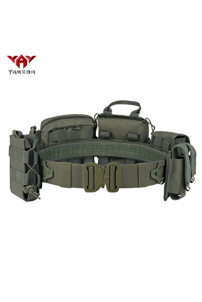 Choice حزام تدريب YAKEDA باللون الأخضر العسكري، طقم دورية خارجية مكون من ثمان...