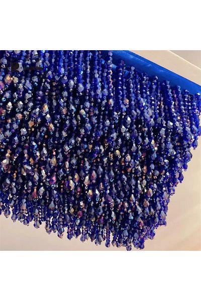 Choice 45CM Length Dark Royal Blue 32Color Tassels Beaded Lace Trim Garment DressTassel Lace Decoration Sh