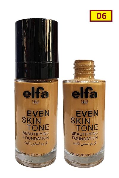ELFA Long-lasting foundation that evens out skin tone, gives the skin a flawless, radiant finish. 30 ml, Separator 06