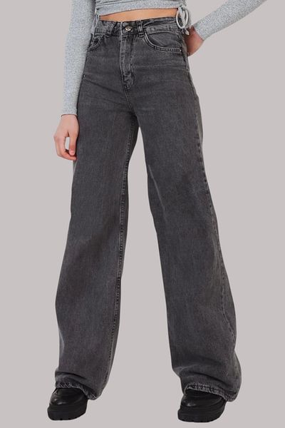 Livik Camila Young Girl Smoked High Waist Elastane Blended Modern Loose Leg Jeans