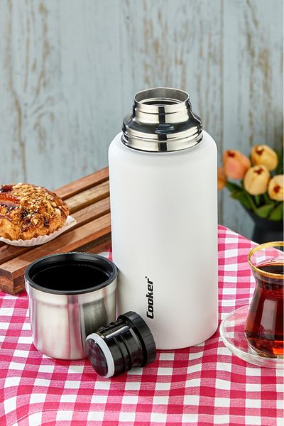 Cooker 750 ml Stainless Steel Double Layer Thermos - 24 Hours Hot, 48 Hours Cold (Picnic, Office, Travel) Thermos.