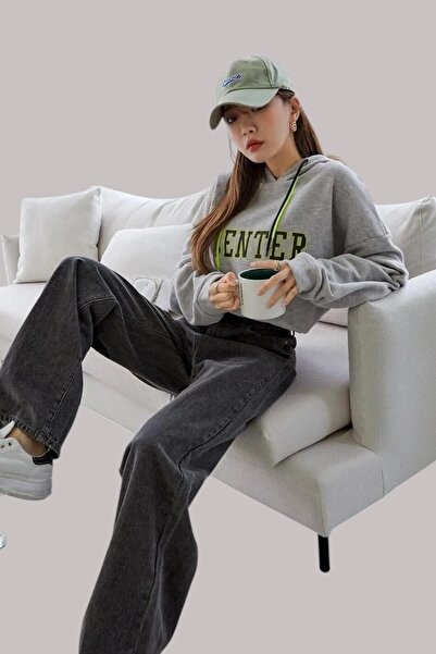 Livik Brianna Women's Smoked Extra High Waist Stretchy Waist Comfortable 90's Wide Leg Denim Pants