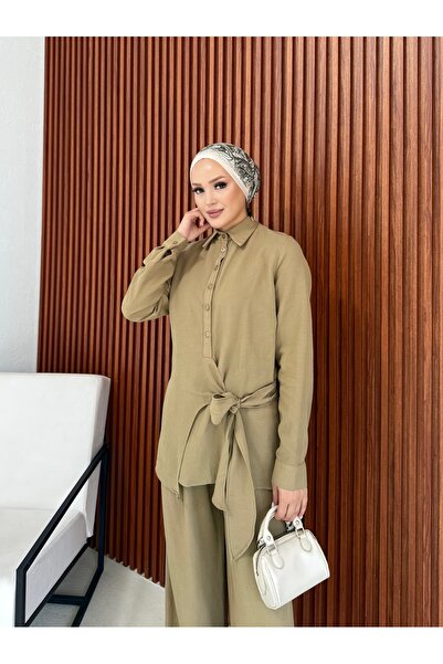 Melike Tatar Σετ λινό με κορδόνια 32-2375