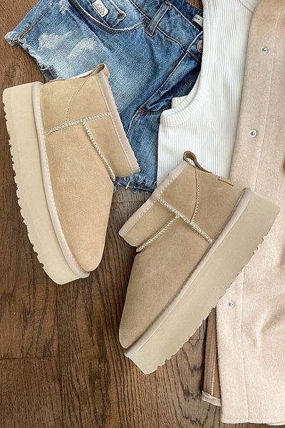 Hush Puppies Γυναικείες μπότες & μποτάκια μπεζ από γνήσιο δέρμα Hp 0144094302