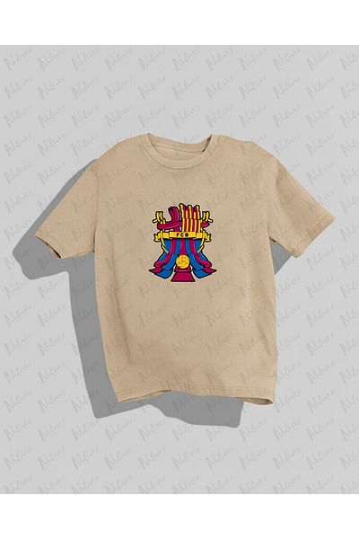 Nulivez Visca Barca Design Printed High Quality Compact Unisex Oversize T-Shirt