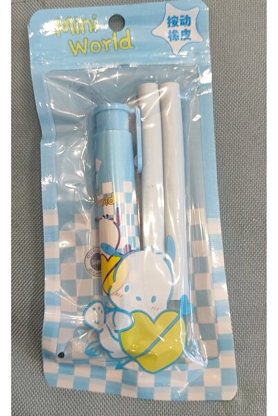 ada çanta kırtasiye Goma de șters automată cu apăsare, cu o figurină adorabil...