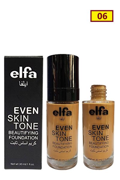 ELFA Long-lasting foundation that evens out skin tone, gives the skin a flawless, radiant finish. 30 ml, Separator 06