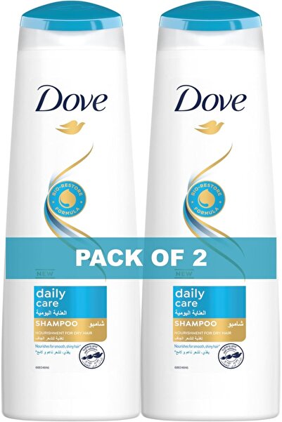 Dove Shampoo, for dry hair, Daily Care, for up to 100% softer hair, 2 x 350ml