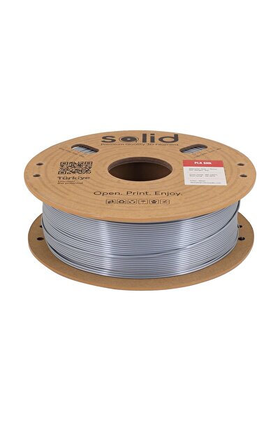 Solid Filament Solid Gümüş Silk PLA Filament 1.75mm - 1Kg