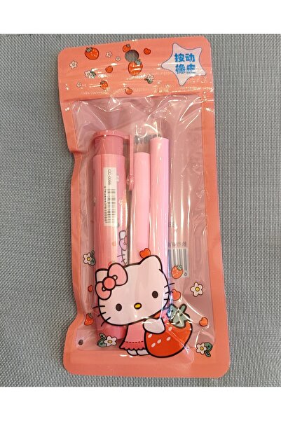 ada çanta kırtasiye Guma de șters cu role automată cu apăsare, cu figurină Hello Kitty (cu 2 gumă de schimb) AD58215