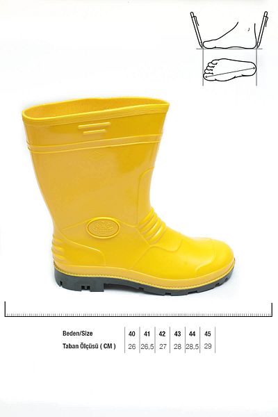 GEZER Men's Short Pvc Waterproof Work Boots with Thin Lining Inside