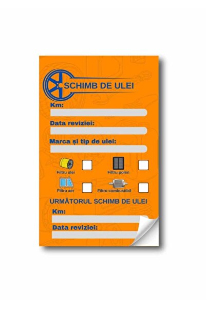 Eticheta Auto Set 100 Etichete Autocolante De Ulei Personalizate / Revizie / ...