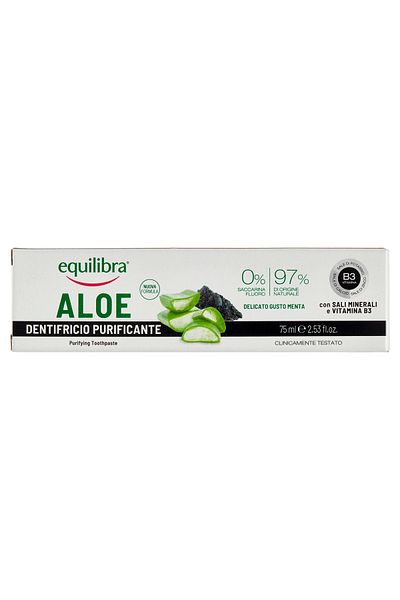 Equilibra Pasta de Dinti cu Carbune Activ - Purificatoare, Calmanta, Antiseptica, 75 ml, Equilibra