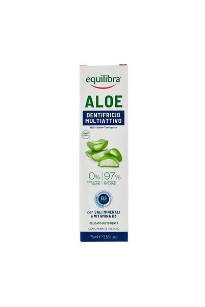 Equilibra Pasta de Dinti Multiactiva Aloe, Anti-Carii, Anti-Tartru, Protector Gingival, 75 ml, Equilibra