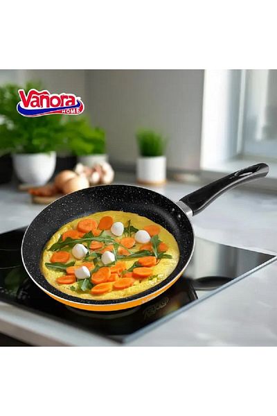Vanora Home Pressed aluminum frying pan with lid, non-stick coating, bakelite handle, 24x4 cm, Vanora Home