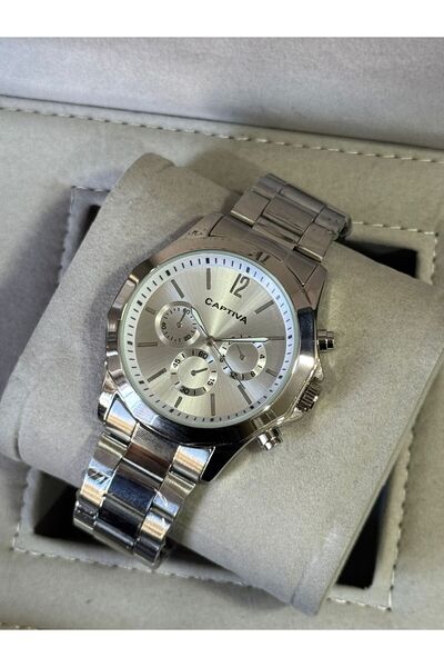 captiva Capitaiva Analog Quartz Machine Metal 1Atm Waterproof Men's Watch