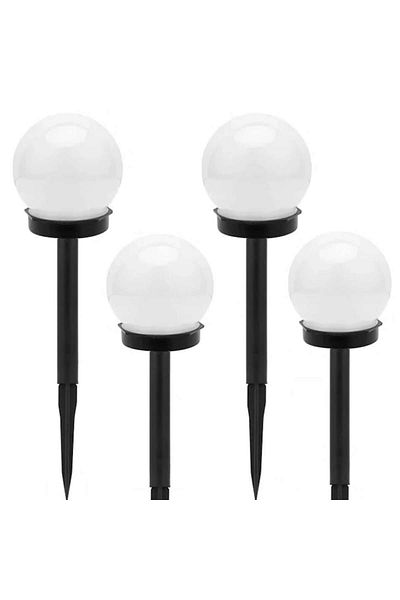 OEM Set 4 Lampi Solare, pentru Gradina, Culoare Alba, IP65, Inaltime 30cm